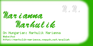 marianna marhulik business card